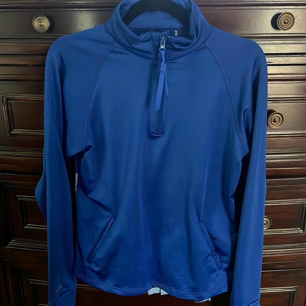 Garb Girl's Size Teen 13-14 1/4 Zip Mock Pullover Golf/tennis With Thumbhole